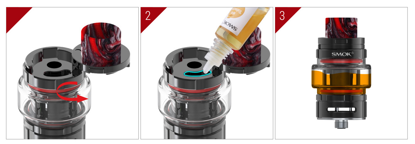 SMOK Morph - Jak naplnit tank liquidem