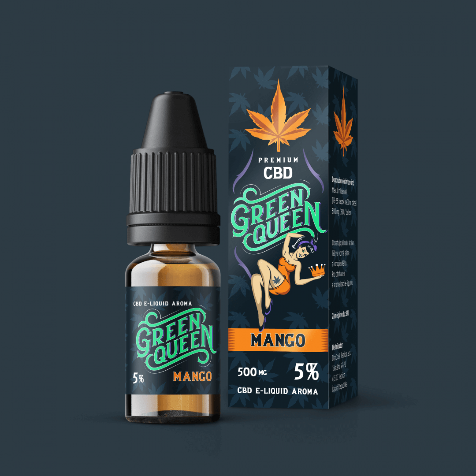 CBD liquid Green Queen Mango 500mg